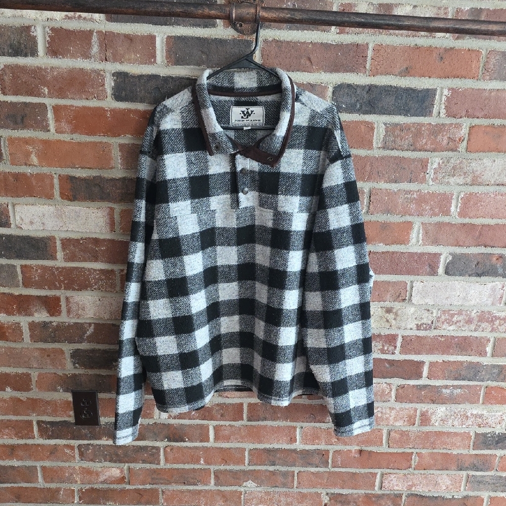 Black and White Checkered Shirt Jacket
